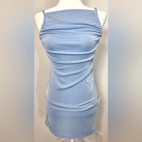 NWT Livi by Olivia Rae Blue Shimmer Dress - Picture 1 of 6
